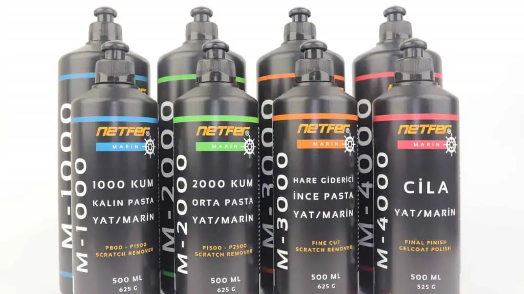 Netfer 4'lü Oto Pasta Cila Seti - 4x500 mL 7 Netfer fiber tekne pasta cila setleri