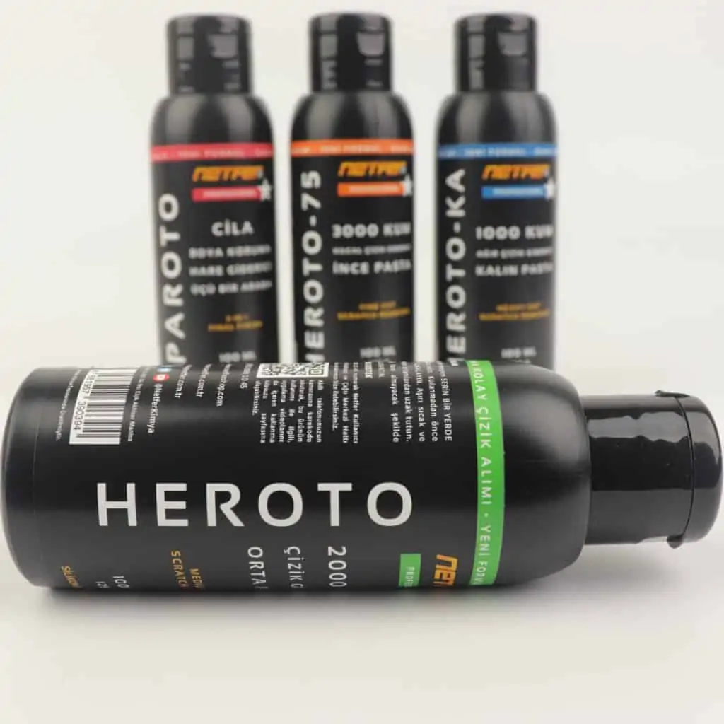 Netfer Heroto Orta Pasta Çizik Giderici - 100 mL 6 Netfer Heroto silikonsuz çizik giderici oto pastası