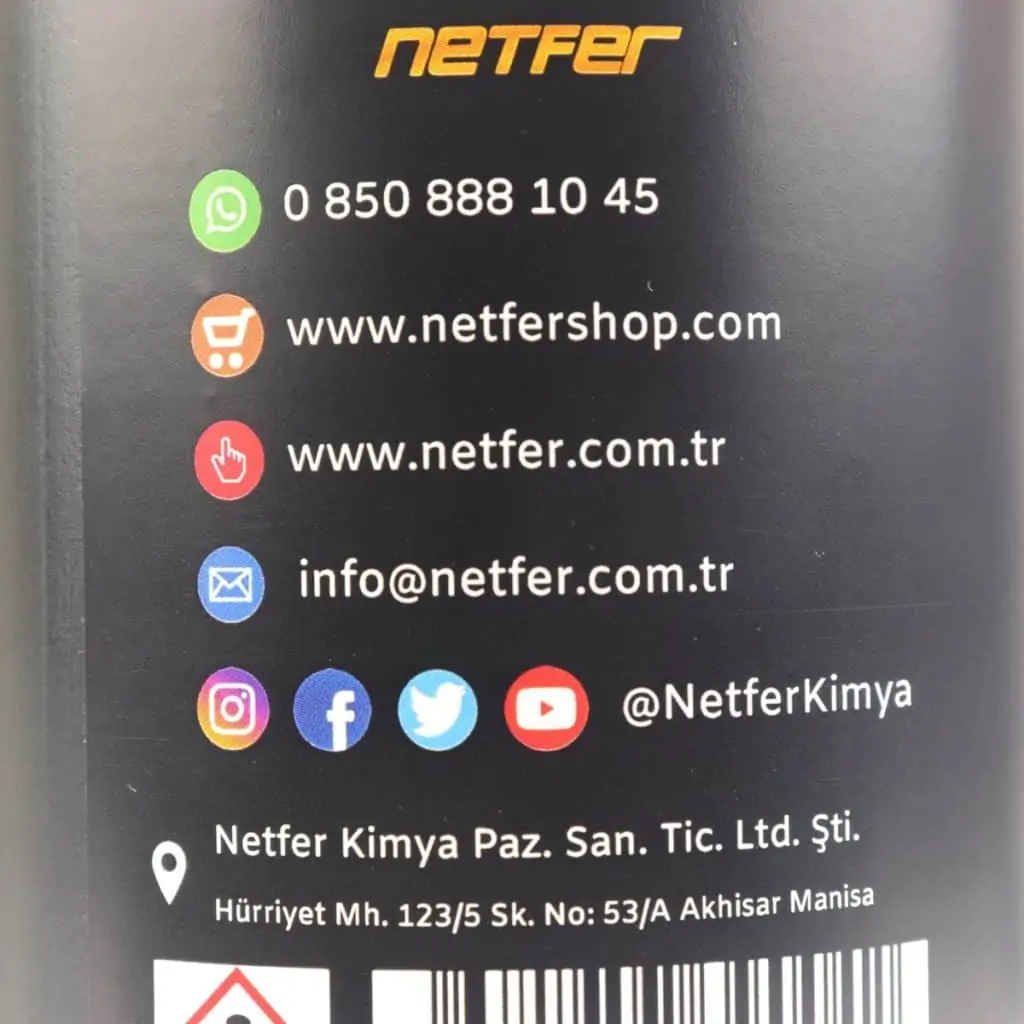 Netfer Kimya sosyal medya adresleri