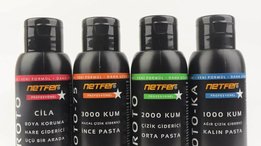 Netfer Kimya üretimi 4lü pasta cila seti