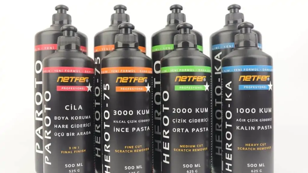 Netfer profesyonel serisi oto pasta cila setleri