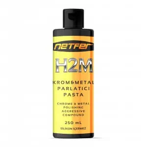 Netfer H2M Metal ve Krom Parlatma Pastası - 250 mL 1 Netfer H2M Krom ve Metal Parlatıcı Kimyasal
