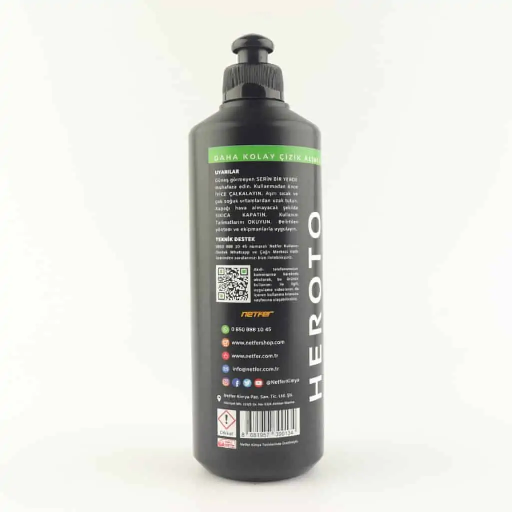 Netfer 4'lü Oto Pasta Cila Seti - 4x500 mL 17 Netfer Heroto silikonsuz oto pastası