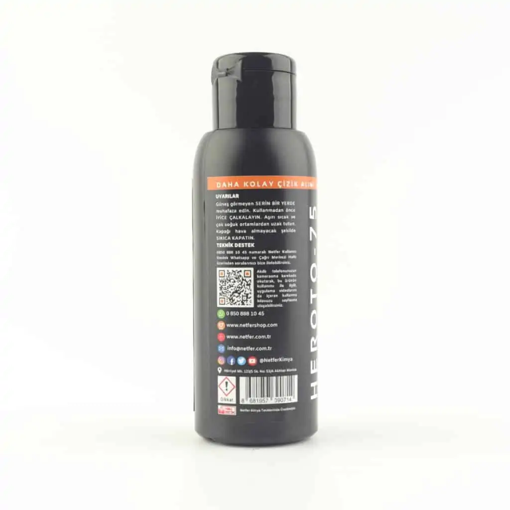 Netfer Heroto-75 İnce Pasta Kılcal Çizik - 100 mL 6 Netfer Heroto-75 hafif çizik giderme oto pastası