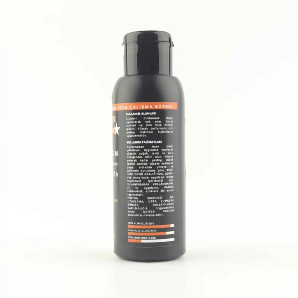 Netfer Heroto-75 İnce Pasta Kılcal Çizik - 100 mL 5 Netfer Heroto-75 oto mikro çizik giderme pastası