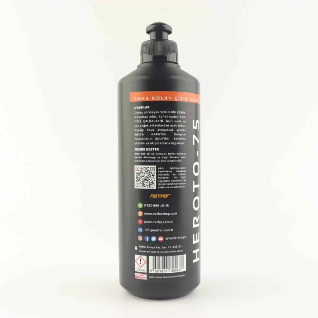 Netfer 4'lü Oto Pasta Cila Seti - 4x500 mL 14 Netfer Heroto-75 oto hare giderici pasta