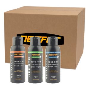 Netfer Koli ile Pasta 3'lü İnce-Orta-Kalın - 36x100 mL 1 Netfer koli ile pasta oto derin orta kılcal çizik gidericiler