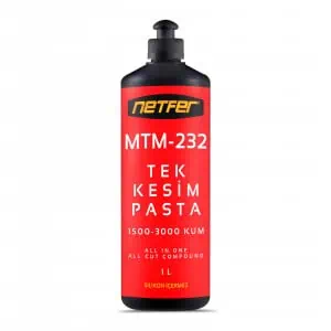 Netfer MTM-232 Tek Kat Oto Pastası - 1 L 1 Netfer MTM Premium Çizik Parlatma Tek Kat Oto Pastası