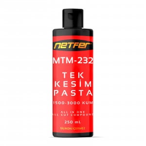 Netfer MTM-232 Tek Kat Pasta - 250 mL 1 Netfer MTM Üstün Kaliteli Çizik Giderme Tek Kat Pasta