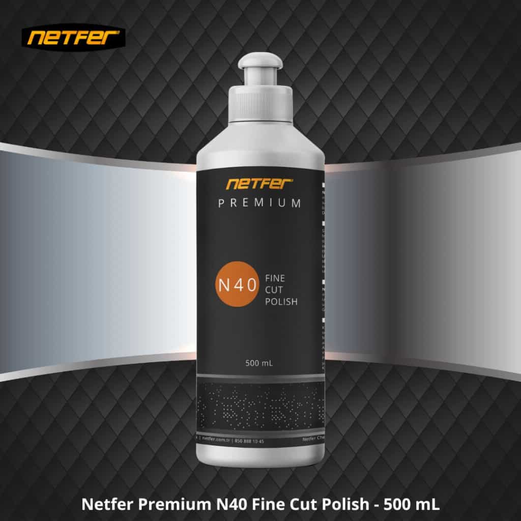 Netfer Premium N40 Fine Cut Polish - 500 mL 4 Netfer Premium N40 İnce Kesim Oto Pastası