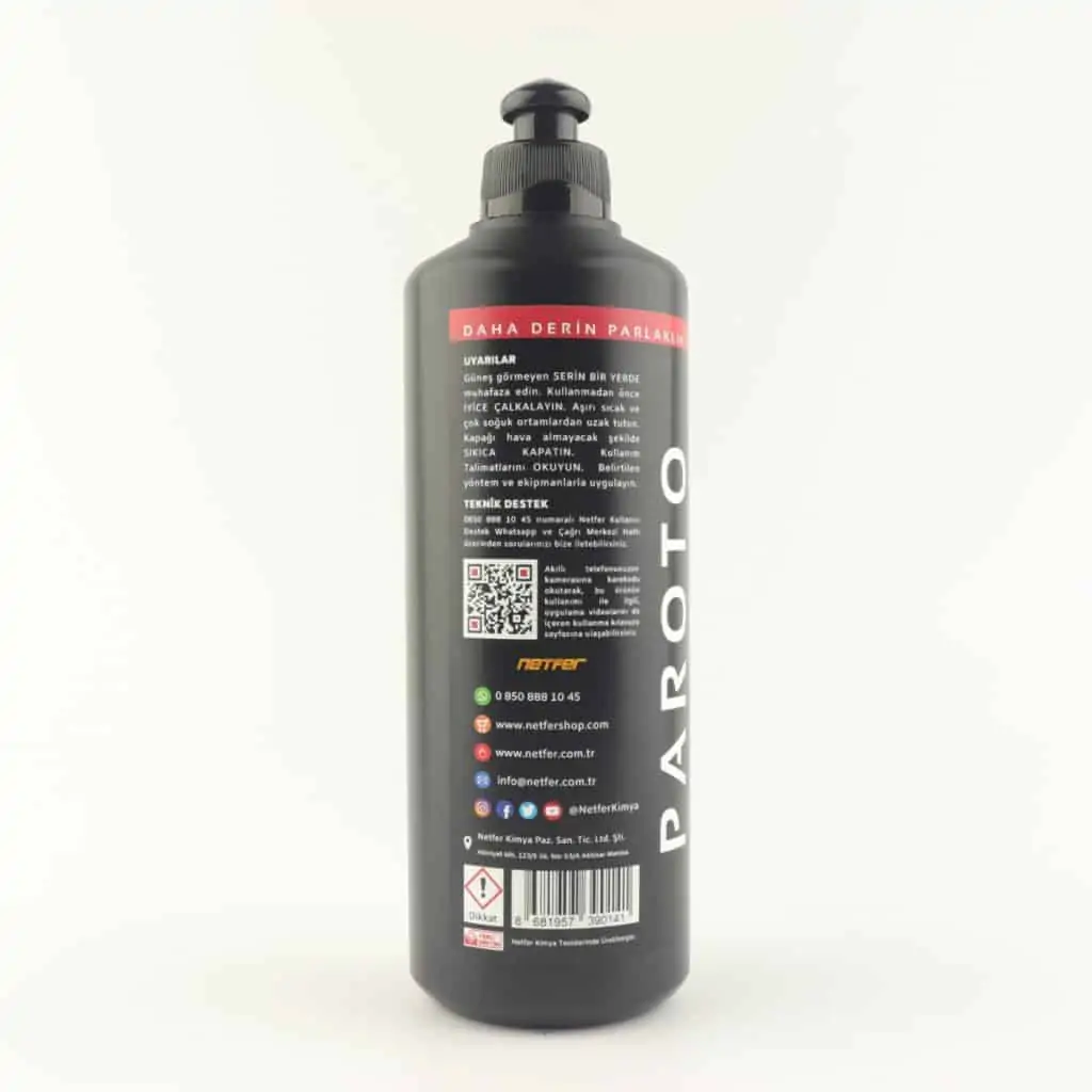 Netfer 4'lü Oto Pasta Cila Seti - 4x500 mL 11 Netfer Paroto hidrofobik oto cilası