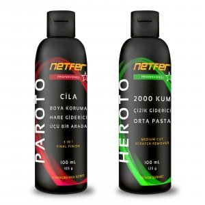 Netfer 2'li Orta Oto Pasta Cila Set - 2x100 mL 1 Boya parlatıcı pasta cilalar