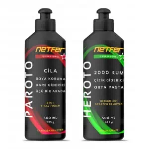 Netfer 2'li Orta Araç Pasta Cila Set - 2x500 mL 1 En kaliteli orta pasta cila set