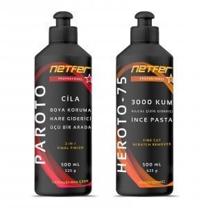 Netfer 2'li İnce Pasta Cila Set - 2x500 mL 1 Hafif hare ve çizik giderici pasta cila set