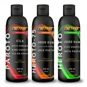 Netfer 3’lü İnce Orta Çizik Alıcı Pasta Cila – 3×100 mL