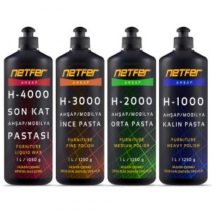 Netfer 4’lü Ahşap Pasta Cila Set – 4×1 L