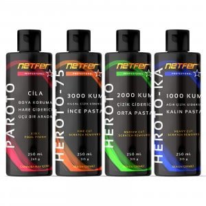 Netfer 4'lü Araba Pasta Cila Seti - 4x250 mL 1 Amatör kullanıcılar için en uygun pasta cila seti