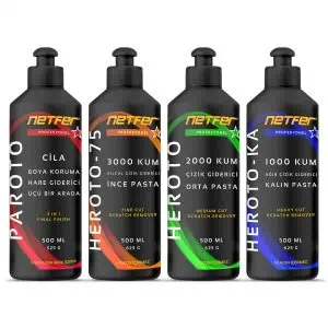 Netfer 4'lü Oto Pasta Cila Seti - 4x500 mL 1 En yakışıklı pasta cila seti